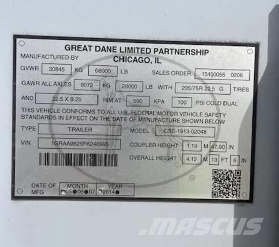 Great Dane CSE-1913-02048 Причепи-фургони