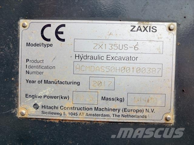 Hitachi ZX135US-6 Excavadoras de cadenas
