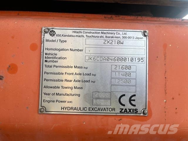 Hitachi ZX210W Hjulgravere