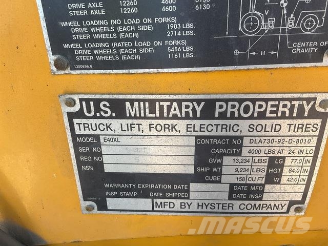 Hyster E40XL Elmotviktstruckar