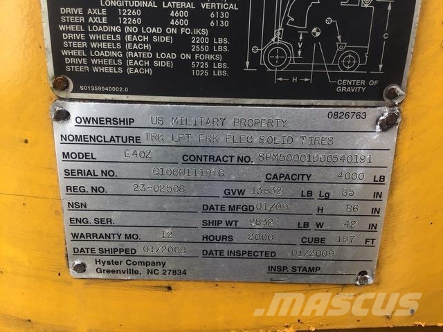 Hyster E40ZG Električni viličarji