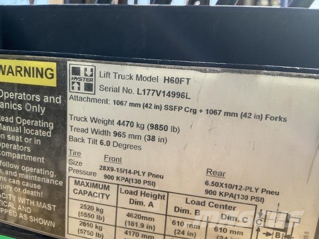 Hyster H60FT Інше