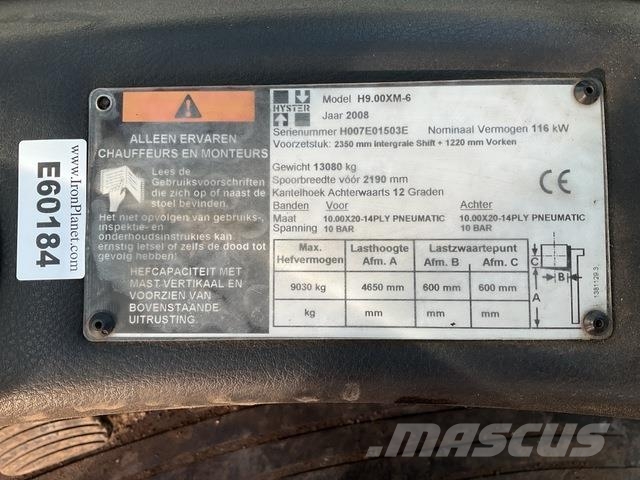 Hyster H9.00XM-6 Övriga motviktstruckar