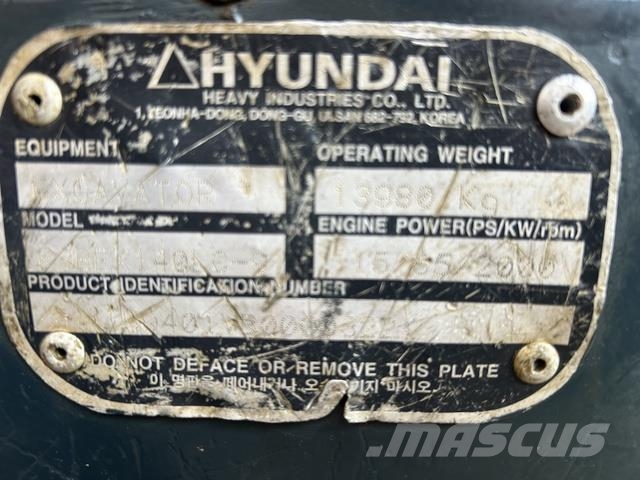 Hyundai Robex 140LC-9 Crawler excavators