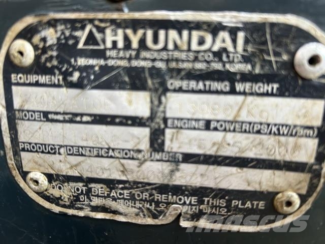 Hyundai Robex 140LC-9 Crawler excavators