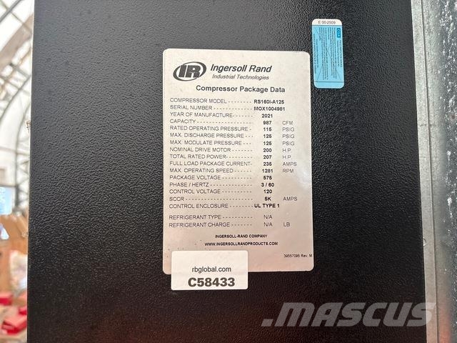 Ingersoll Rand RS160-A125 Kompresorji