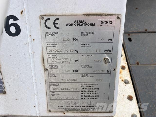 Isuzu FRR 600 المنصات الهوائية المثبتة على شاحنة