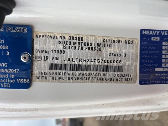 Isuzu FRR 600 المنصات الهوائية المثبتة على شاحنة