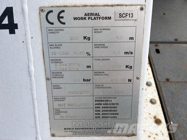 Isuzu FRR 600 المنصات الهوائية المثبتة على شاحنة