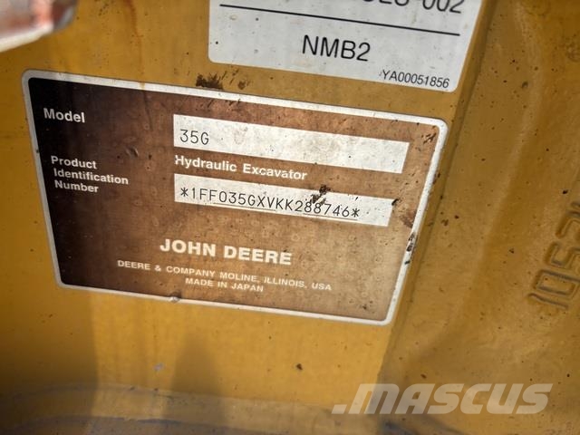 John Deere 35G Rupsgraafmachines