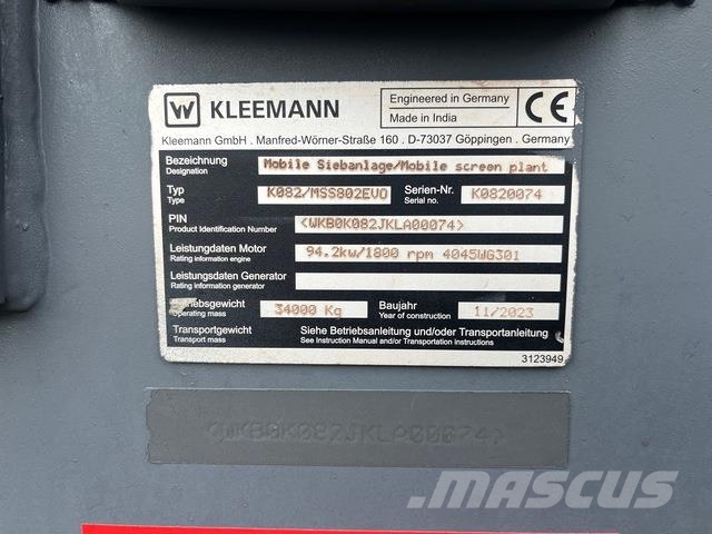Kleemann MSS802EVO Triedičky