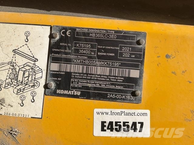 Komatsu HB365LC-3E0 Kāpurķēžu ekskavatori