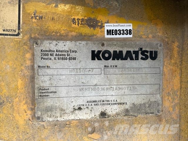 Komatsu HD1500-7 연결식 홀러