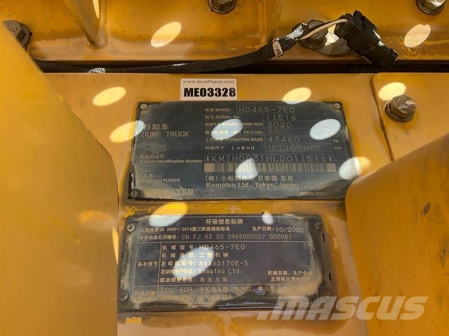 Komatsu HD465-7EO Artikulētie pašizgāzēji