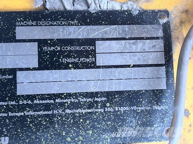 Komatsu HD605-7EO Зчленовані самоскиди