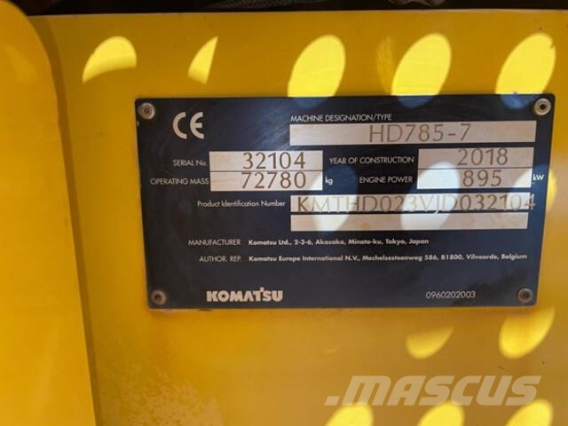 Komatsu HD785-7 Camiões articulados