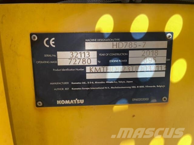 Komatsu HD785-7 Camiões articulados