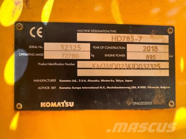 Komatsu HD785-7 Camiões articulados