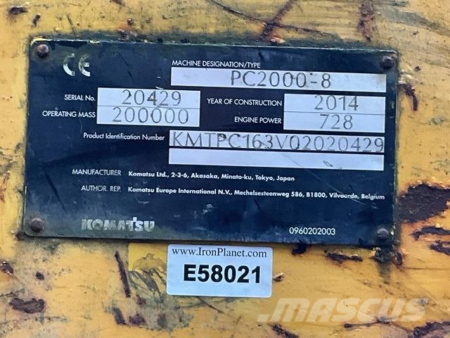 Komatsu PC2000-8 Bagri goseničarji