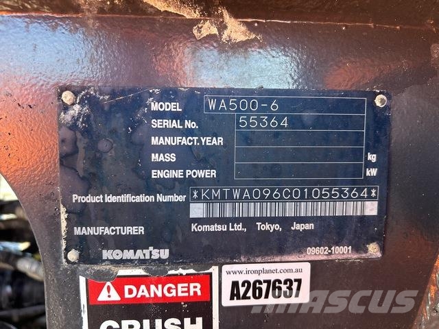 Komatsu WA500-6 Naudoti ratiniai krautuvai