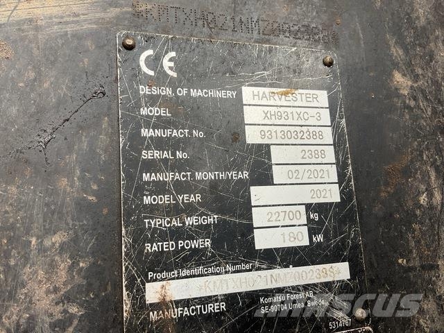Komatsu XH931XC-3 Harvesters