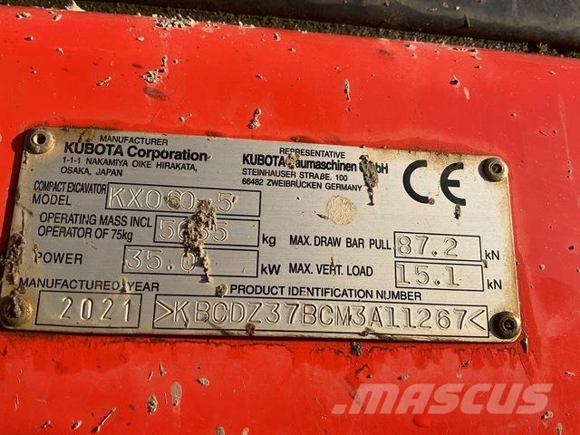 Kubota KX060-5 Minigrävare < 7t