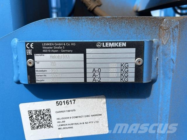 Lemken Heliodor 9 Compact Disc harrows