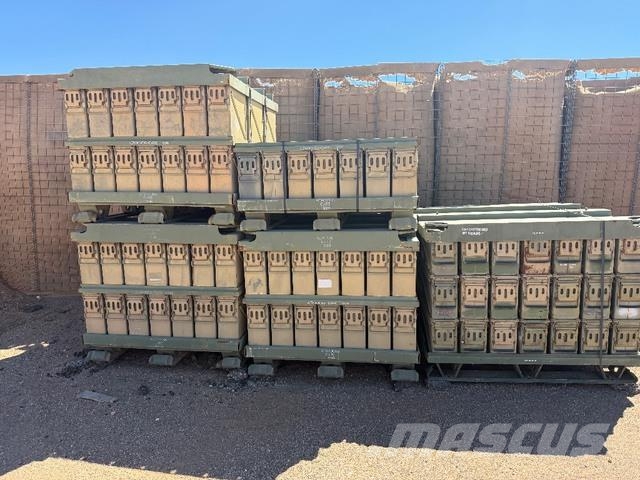 Lot of 189 Palletized Amo cans 147 25MM / 42 40MM Other components