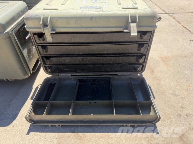  Lot of 6- Military Wheeled Tool Boxes Būvniecība- Citi