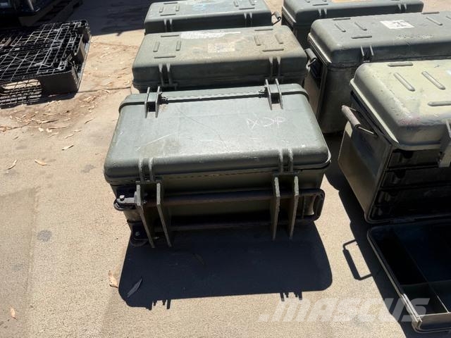  Lot of 6- Military Wheeled Tool Boxes Būvniecība- Citi
