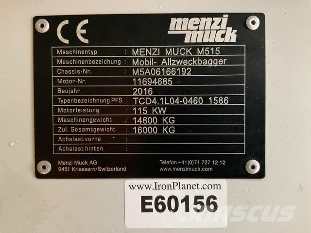 Menzi Muck M515 Crawler excavators