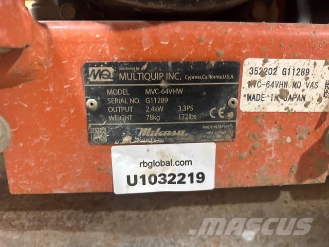 Mikasa MVC-64VHW Віброплити та вібротрамбовки