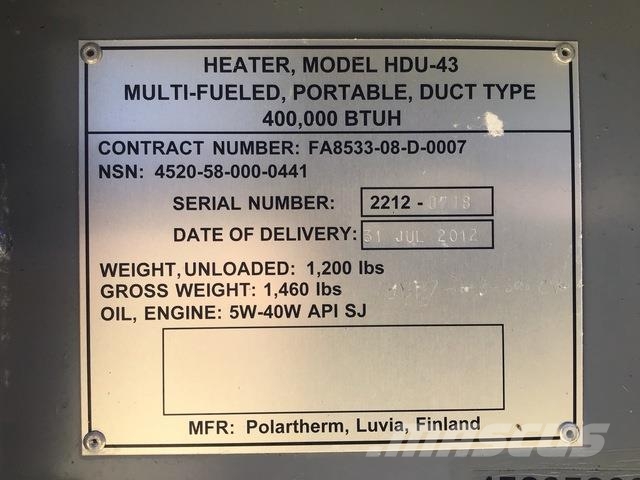 Polartherm HDU-43 Εξοπλισμός θέρμανσης και ξεπαγώματος
