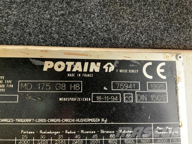 Potain MD175-G8 Tornkraanad