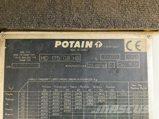Potain MD175-G8 Tornkraanad