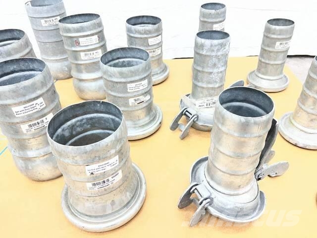 Quantity of (14) Assorted 6 in & 4 in Hose Shank C Other