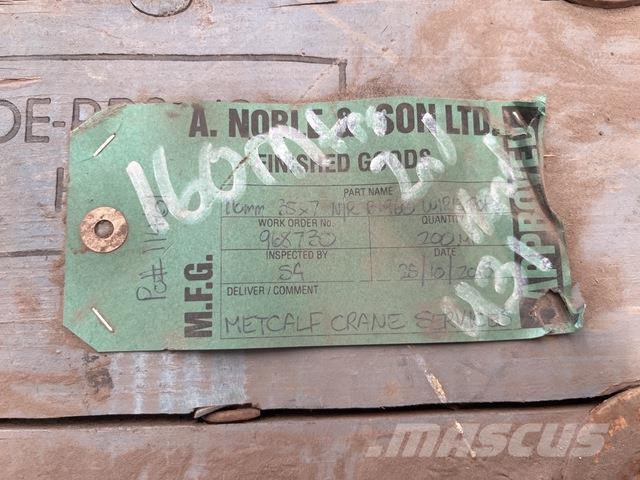 Quantity of 16 mm x 160 m Wire Rope - Fits Kato 35 Інші крани