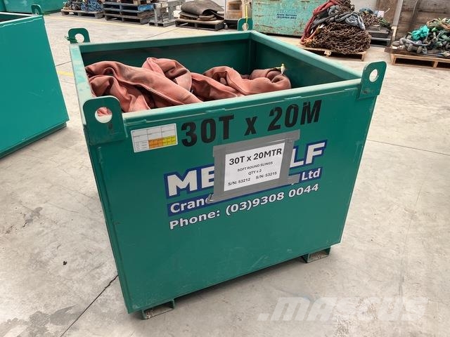 Quantity of (2) 30 t x 20 m Soft Round Sling Építőipar - Egyebek