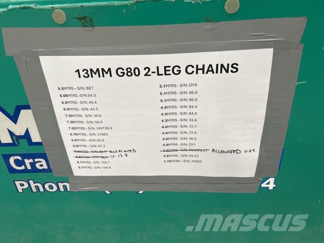 Quantity of (28) 13 mm G80 2-Leg Chains Ostali kranovi