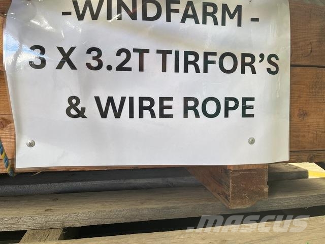  Quantity of 3.2t Tirfor's & Wire Rope Andere Krane