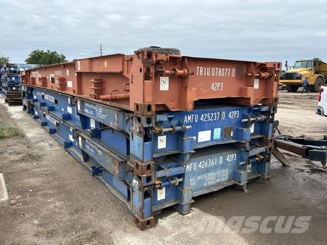  Quantity of (3) 40 ft Collapsible Flat Rack Storag Storage containers