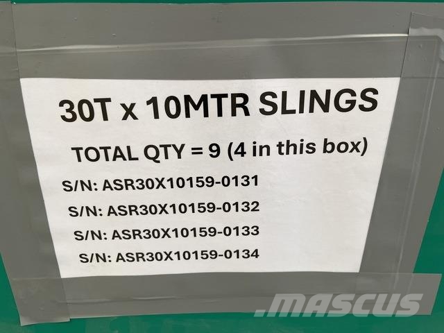 Quantity of (4) 30 t x 10 m Soft Sling Építőipar - Egyebek
