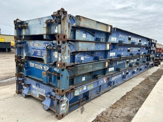  Quantity of (4) 40 ft Collapsible Flat Rack Storag Storage containers