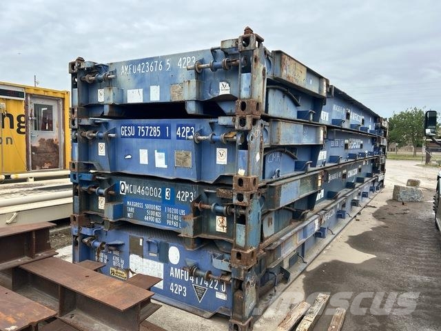  Quantity of (4) 40 ft Collapsible Flat Rack Storag Storage containers