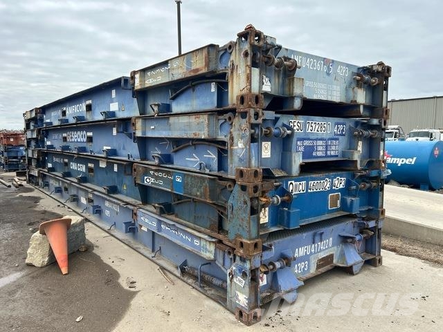  Quantity of (4) 40 ft Collapsible Flat Rack Storag Storage containers