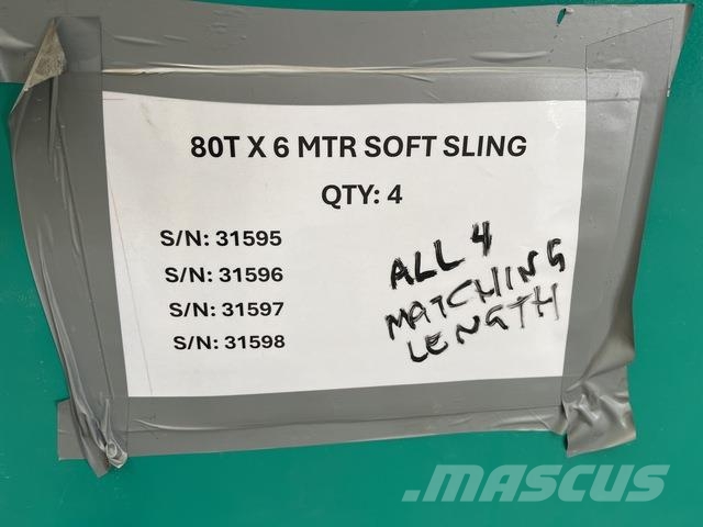 Quantity of (4) 80 t x 6 m Soft Sling Other