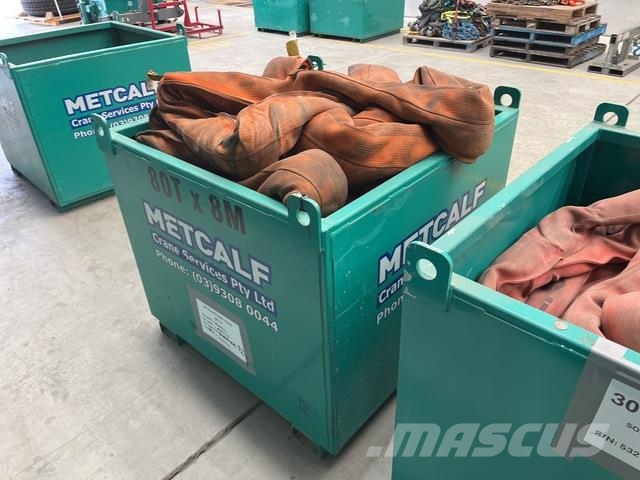 Quantity of (4) 80 t x 8 m Soft Sling Építőipar - Egyebek