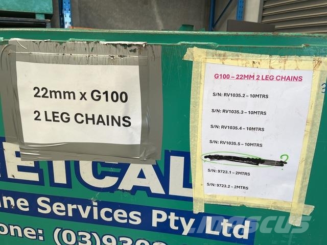 Quantity of (6) 22 mm G100 2-Leg Chains Ostali kranovi