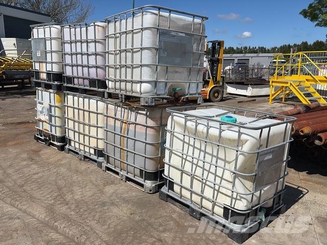 Quantity of (7) 1000 L Skid Mounted Plastic IBC Ta Fuel and additive tanks
