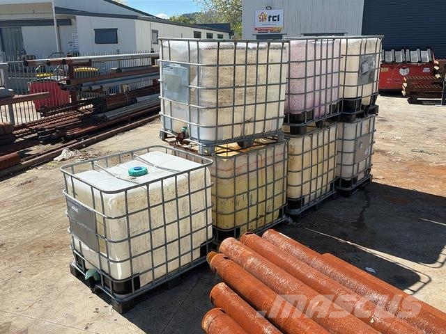 Quantity of (7) 1000 L Skid Mounted Plastic IBC Ta Fuel and additive tanks